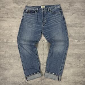 Todd Snyder Men 34x32 (34x30) Selvedge Denim Jeans Classic Fit Light Wash Blue
